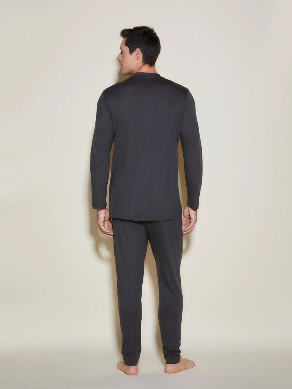 Cosabella Men's Long Sleeve Lounge Set - Charcoal Gray